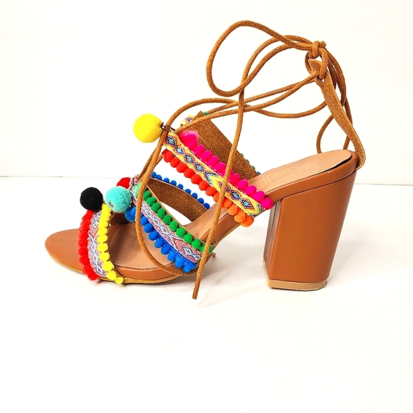 Makers Multi color sandals, heels 7.5 - Picture 7 of 10